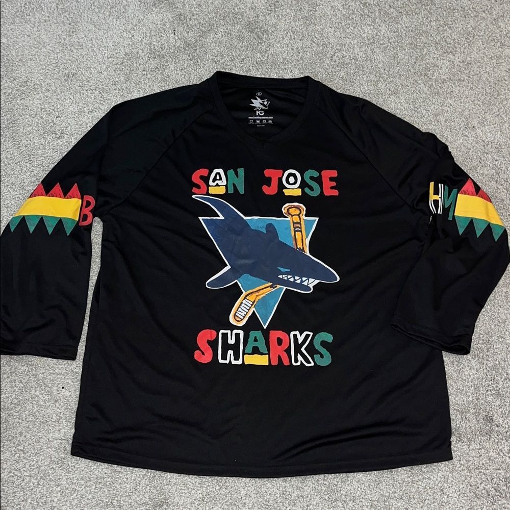 San Jose SJ Sharks Black History Month Hockey Jersey 2022 SGA Adult X-Large XL